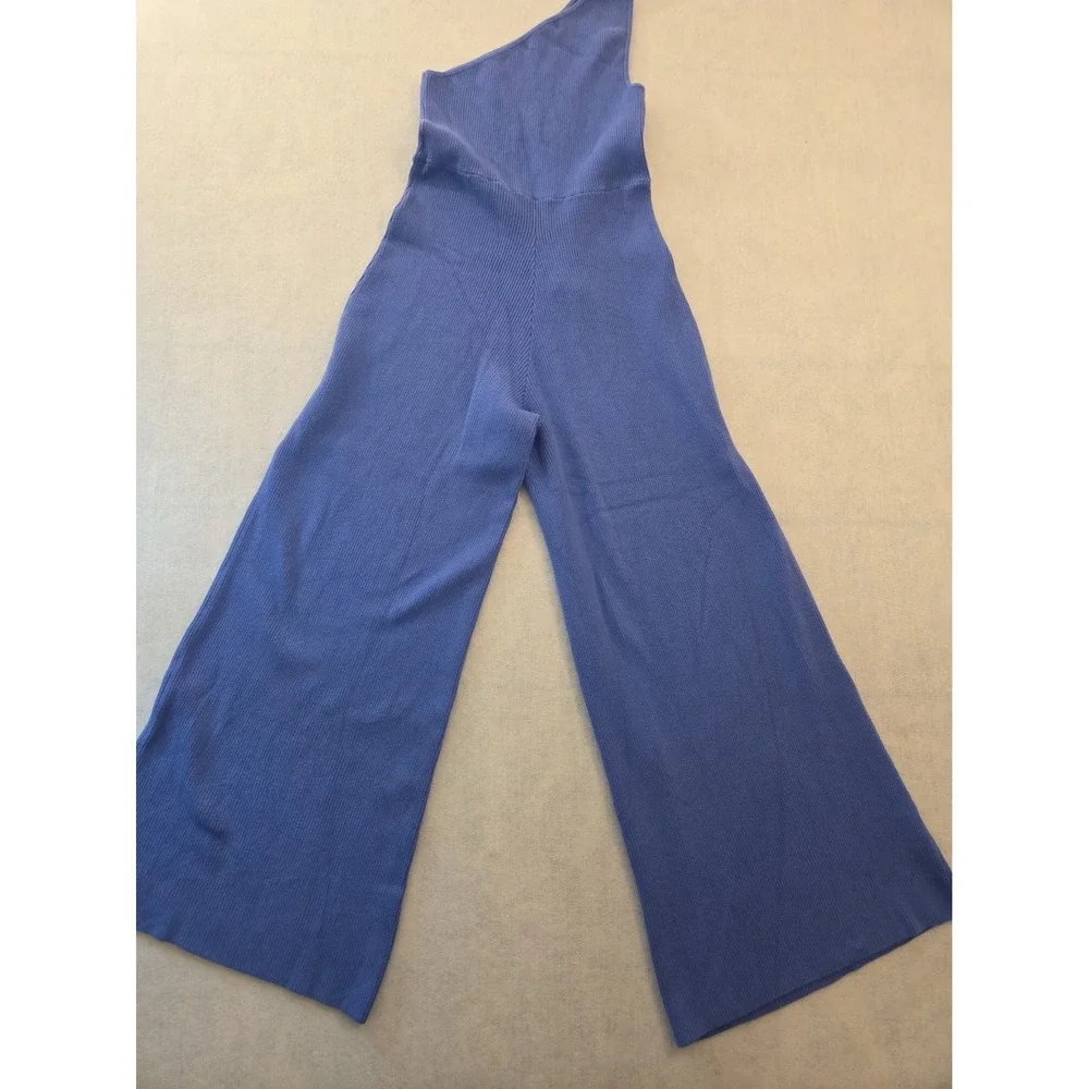 Free People Beach Waverly Sweater One Piece Jumpsuit in Birdsong Blue Medium